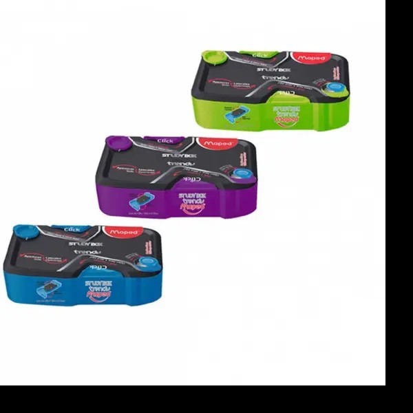 CAJA LAPICERA PLAST. TRENDY BOX MAPED VCOL. E.6